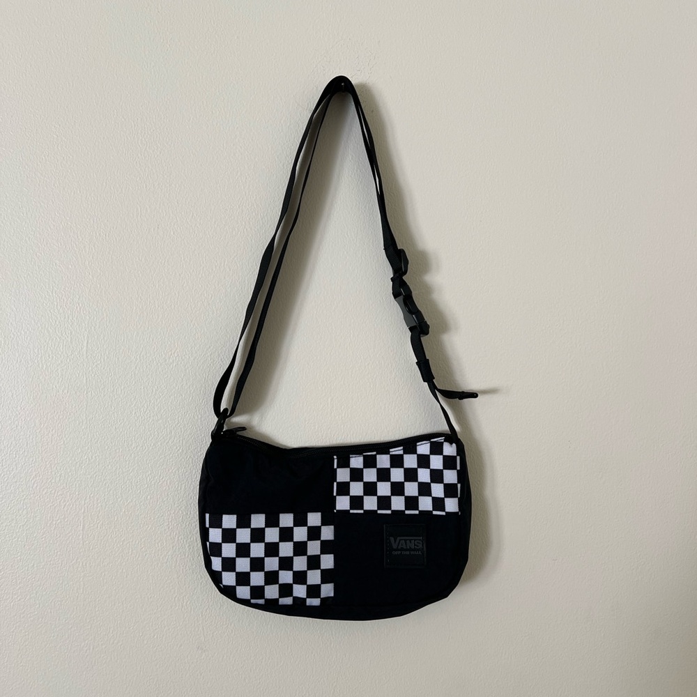 Vans Black and White Checkered Shoulder Bag